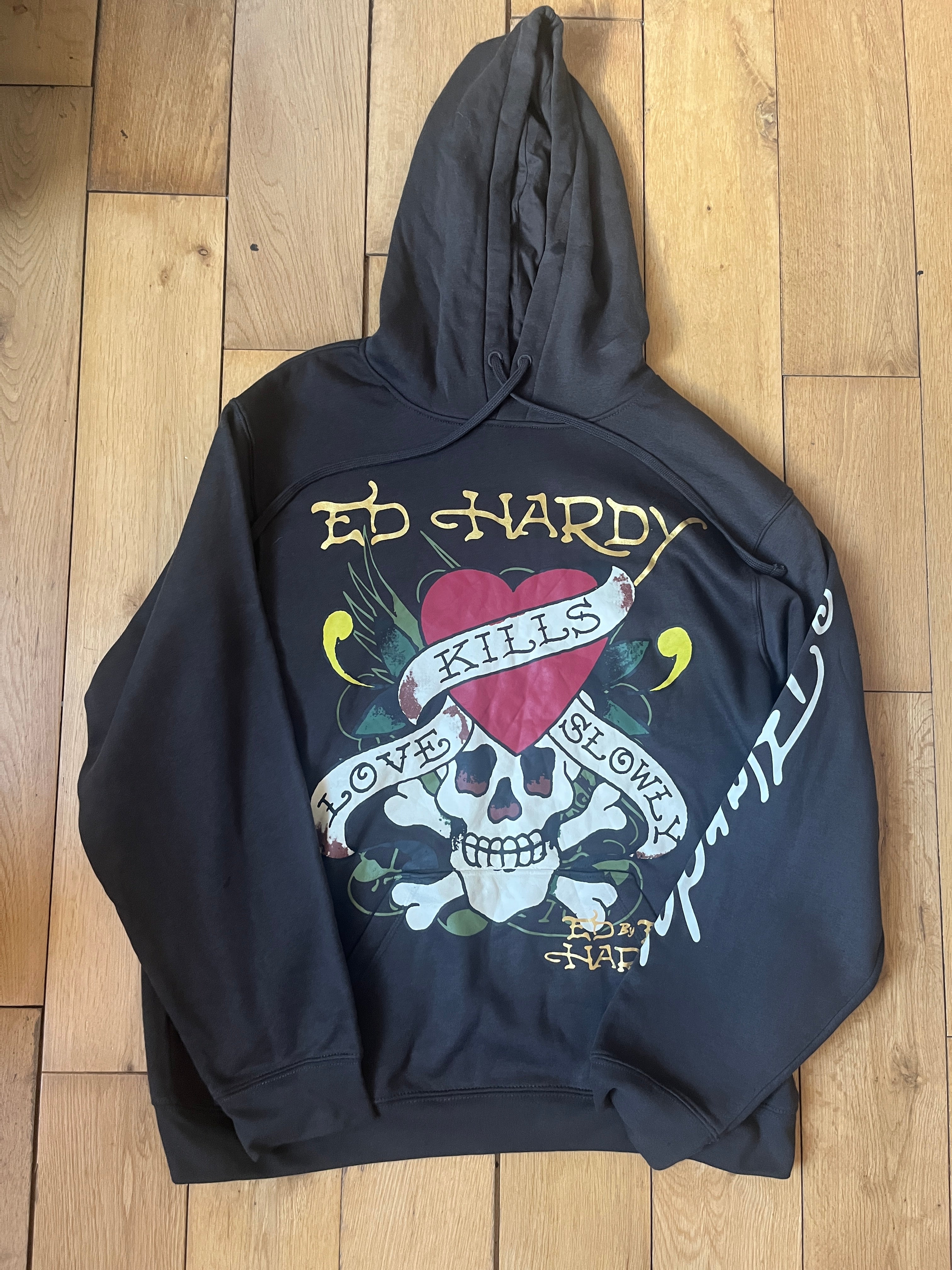 Ed Hardy hoodie XXL used no tag