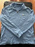 Medium Light Blue 1/4 Zip Polo Sweater