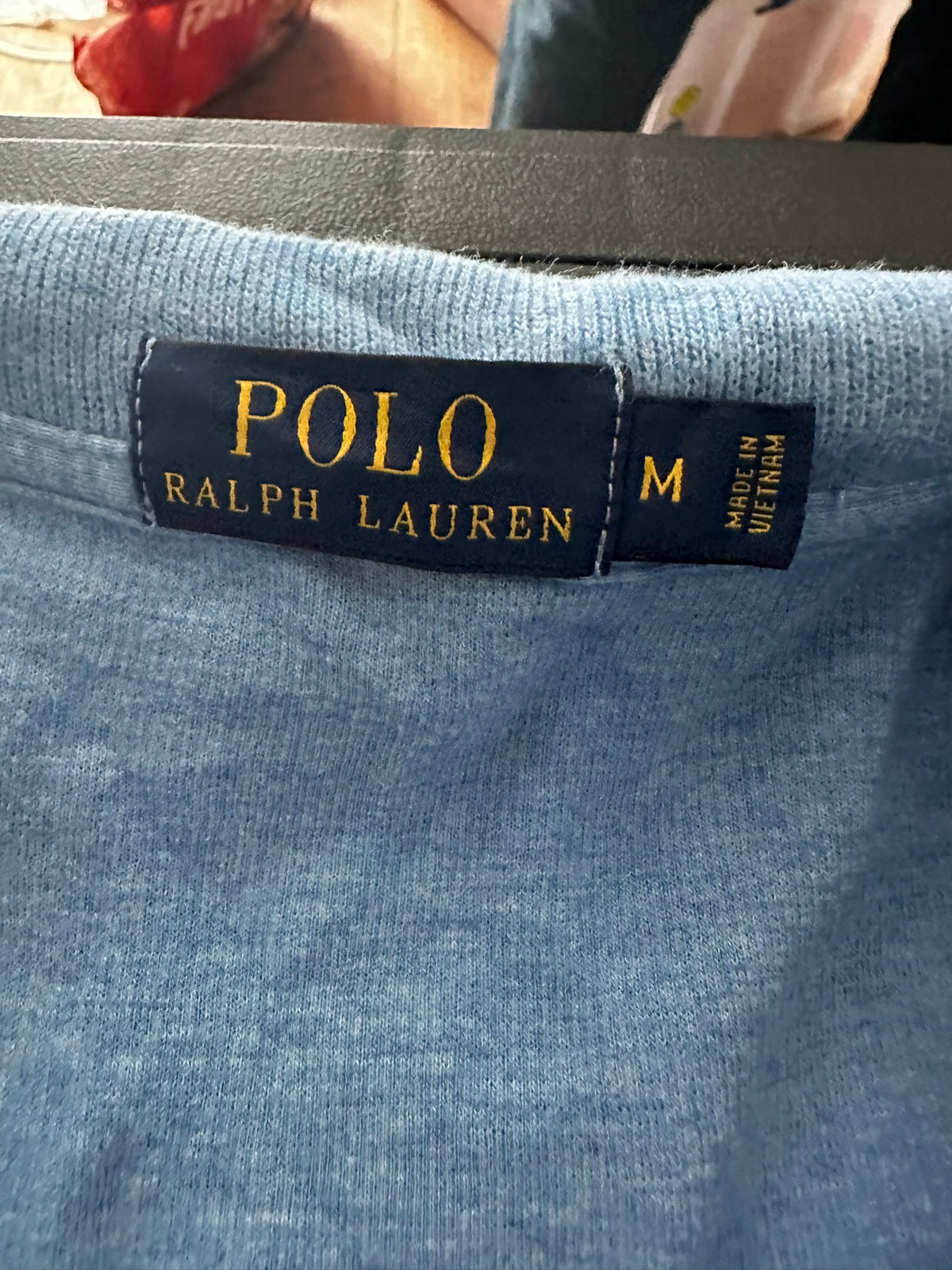 Medium Light Blue 1/4 Zip Polo Sweater
